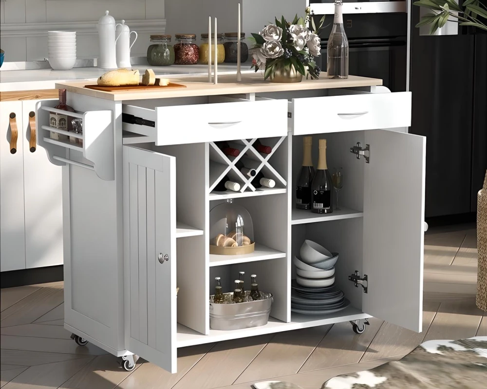 kitchen island and storage